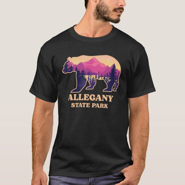 Bear Allegheny National Forest Pennsylvania Hiking T Shirt (Framsida)