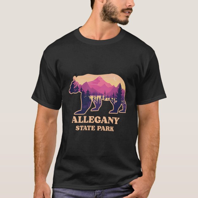 Bear Allegheny National Forest Pennsylvania Hiking T Shirt (Framsida)