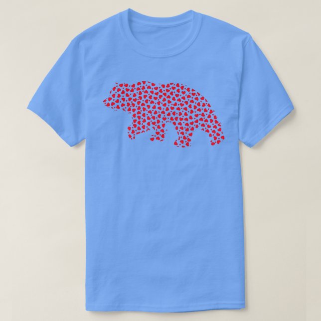 Bear Älskare Funny Hearts Kärlek Bear Valentine Da T Shirt (Design framsida)