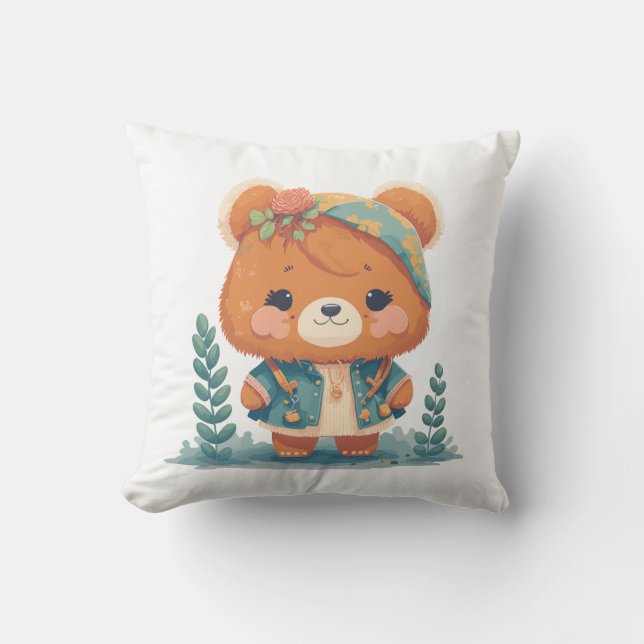 Bear Älskare Gift Kudde (Framsida)