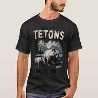 Bear Älskare Queen of the Tetons Grizzly 399 Natio T Shirt