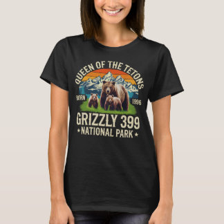 Bear Älskare Queen of the Tetons Grizzly 399 Natio T Shirt