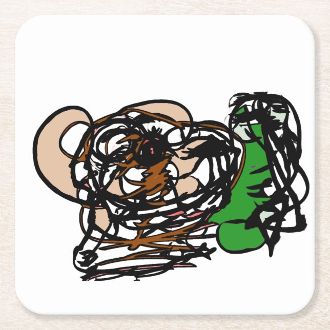 Bear älskare underlägg papper kvadrat (Framsidan)