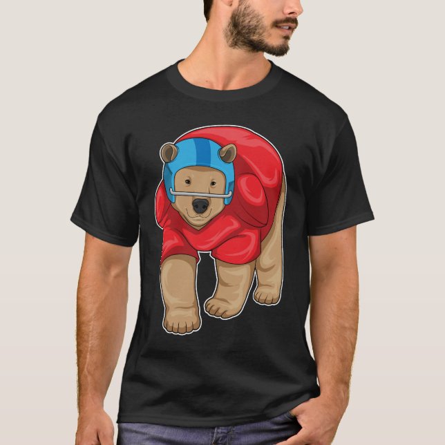 Bear American Football T Shirt (Framsida)