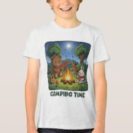 Bear and Bunny Campfire Adventure T Shirt