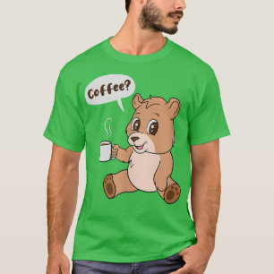 Bear and Cofffee Cute Grizzly måndag Office112 T Shirt