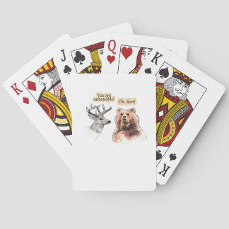 Bear And Deer Conversation Funny Wildlife Design  Casinokort