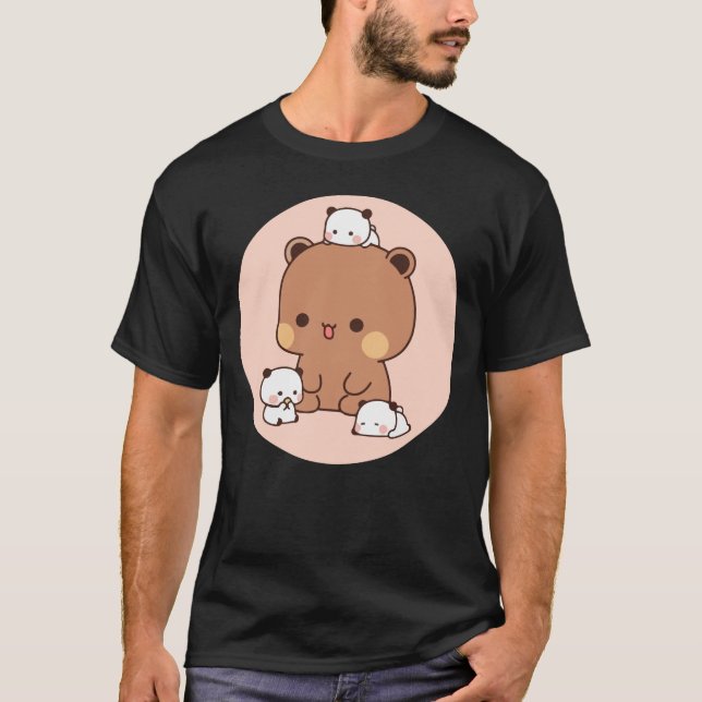 Bear and Panda Bubu Dudu Balloon T Shirt (Framsida)