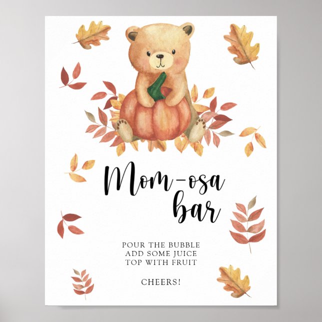 Bear and Pumpkin \ Mamma-osa pub Poster (Framsidan)