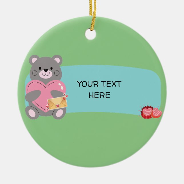 BEAR-ANPASSADE JULGRANSPRYDNAD KERAMIK (Framsidan)