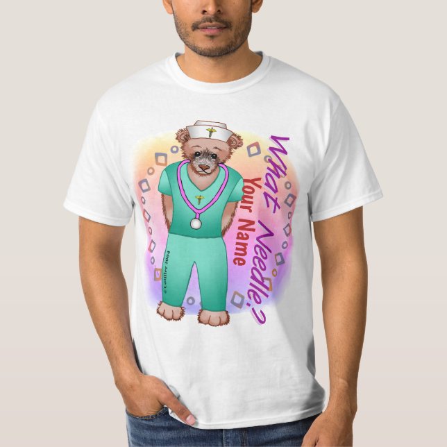 Bear anpassningsbar Nurse T-Shirt (Framsida)