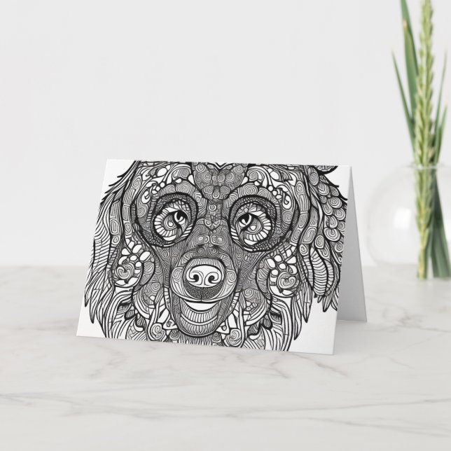 Bear Ansikte Anteckningskort (Framsida)
