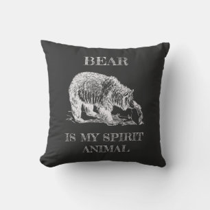 Bear är My Spirit Animal-chalk-design Kudde