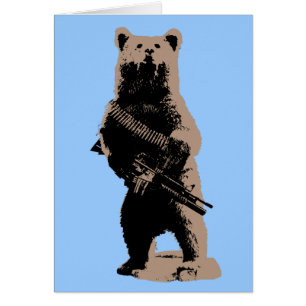 Bear arm Grizzly Bear Hälsningskort