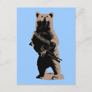 Bear arm Grizzly Bear Vykort