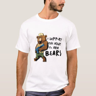 Bear Ärmar Tee, lustigt nog stöder jag höger till T Shirt