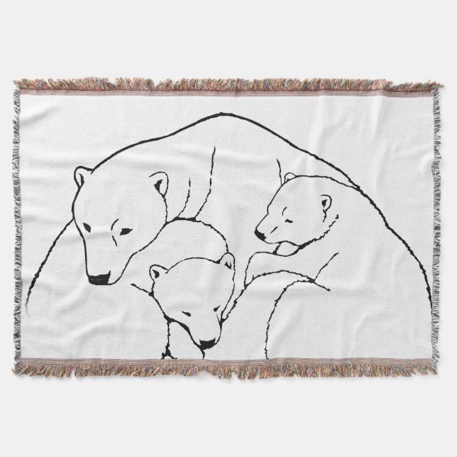 Bear Art Blanket Mor & Unge Bear Thrid Blanket Mysfilt (Framsidan)