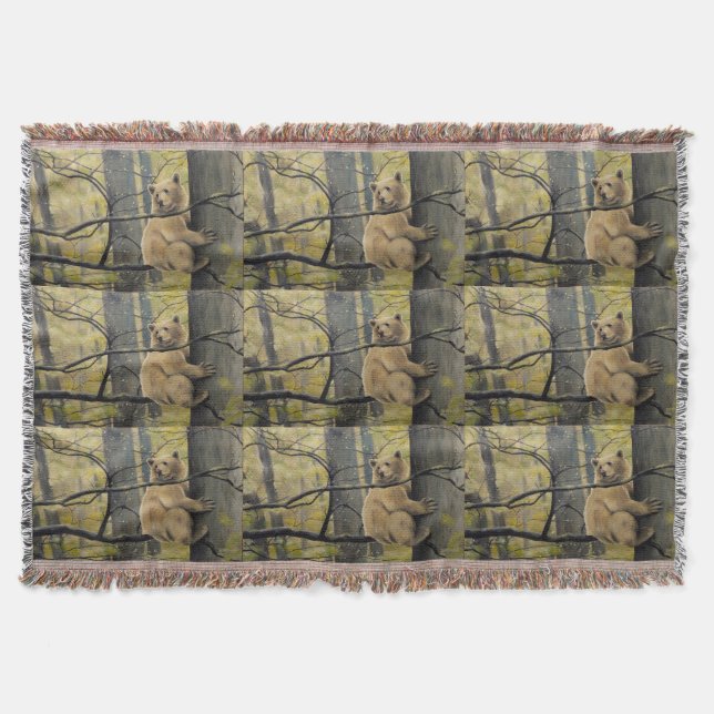 Bear Art Blankets Kermode Bear Thrid Blanket Filt (Framsidan)
