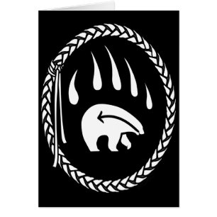 Bear Art Cards Blank Tribal Bear Art Cards Anpassn Hälsningskort