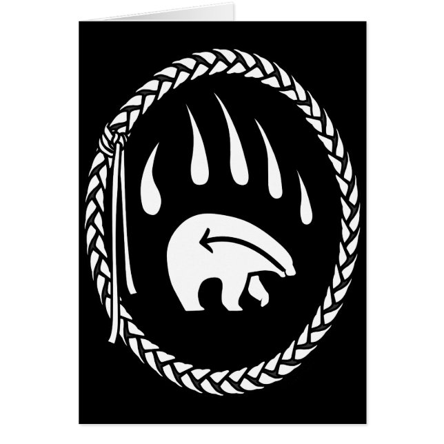 Bear Art Cards Blank Tribal Bear Art Cards Anpassn Hälsningskort (Framsidan)