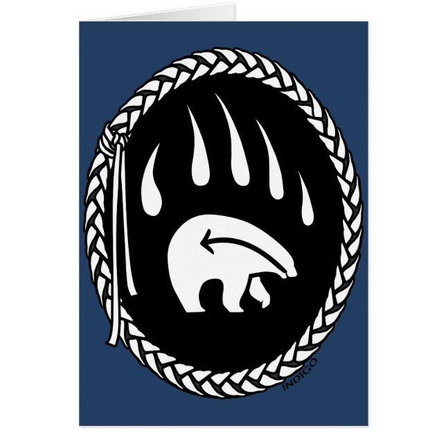 Bear Art Cards Blank Tribal Bear Art Cards Anpassn Hälsningskort (Framsidan)