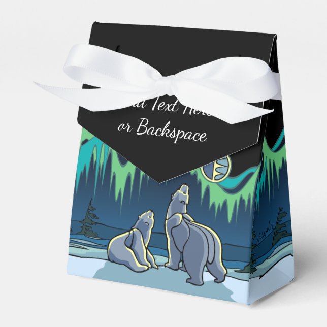 Bear Art Gift Box anpassar Polarna Bear Gift Box Presentaskar (Framsidan Sidan)