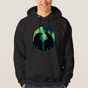 Bear Art Hoodie Northern Ljus Bear Hoodie