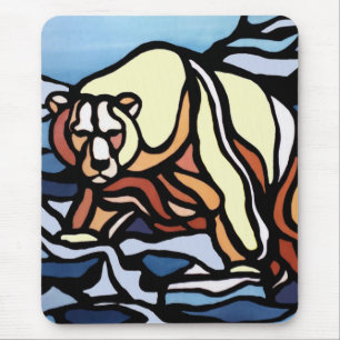 Bear Art Mousepad Snyggt Wildlife Art Mousepad Musmatta