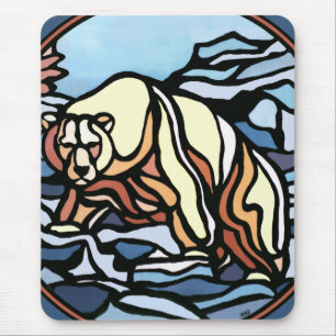 Bear Art Mousepad Snyggt Wildlife Mousepad Gifts Musmatta