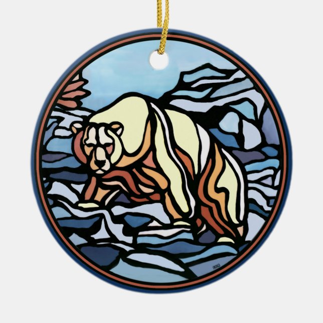 Bear Art Ornament Personlig Bear Dekoration (Framsidan)