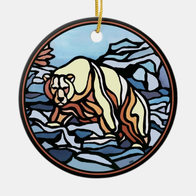 Bear Art Ornament Personlig Bear Dekoration (Framsidan)