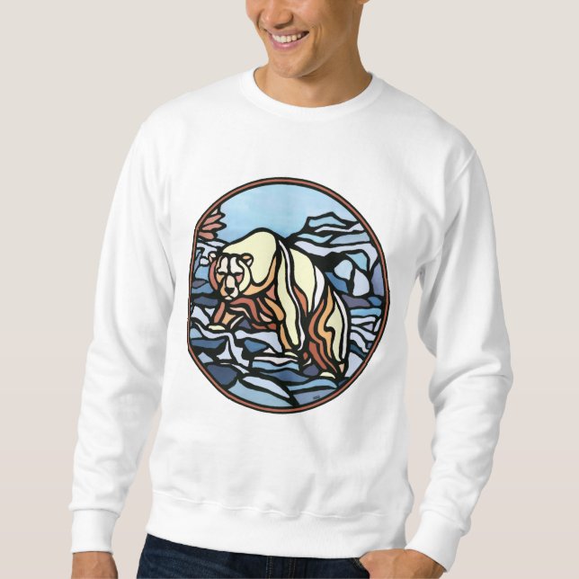 Bear Art Sweatshirt Unisex Native Bear Shirts (Framsida)