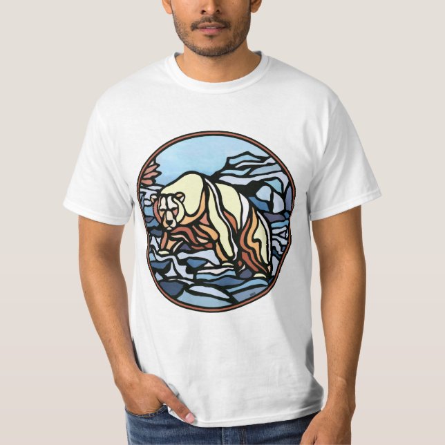 Bear Art T-shirt Polar Bear Manar Shirt (Framsida)