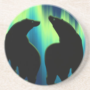 Bear Art Underlägg Native Art Wildlife Bear Underl