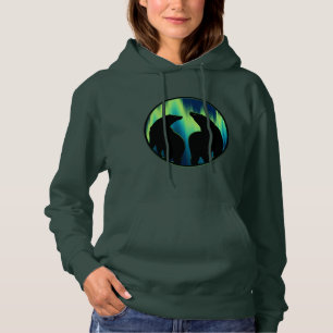 Bear Art Women's Hoodie Aurora Bear Hooded Shirt Tee Shirt