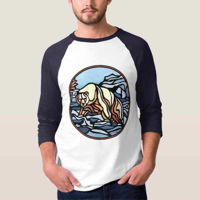 Bear Art Women's Jersey Bear Shirts Tee (Framsida)