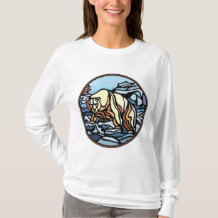 Bear Art Women's Shirt Wildlife Art Bear Shirts Tröja