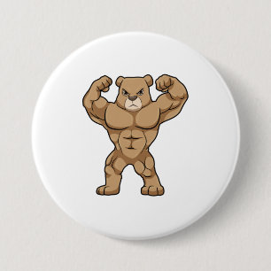 Bear as Bodybuilding der with big Muscles Knapp