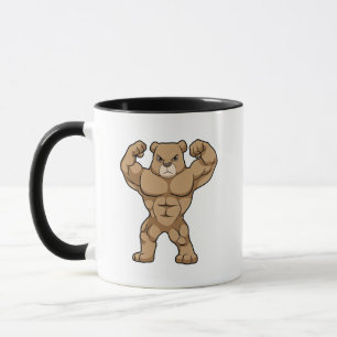Bear as Bodybuilding der with big Muscles Mugg