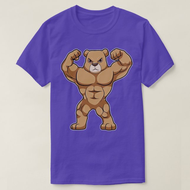 Bear as Bodybuilding der with big Muscles T Shirt (Design framsida)