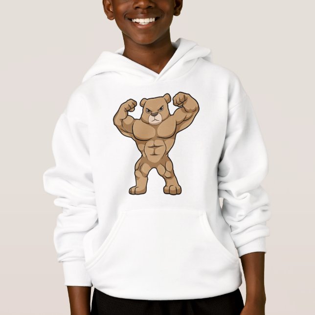 Bear as Bodybuilding der with big Muscles T Shirt (Framsida)