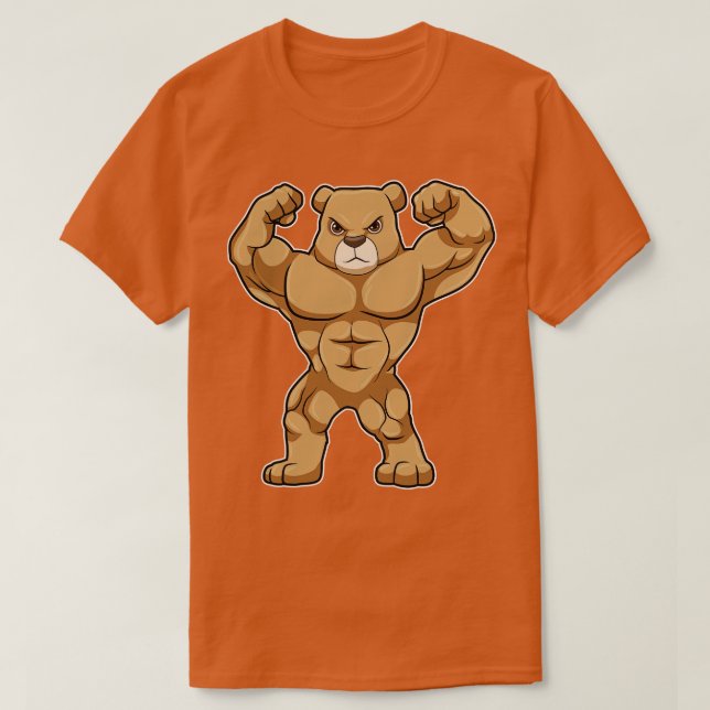 Bear as Bodybuilding der with big Muscles T Shirt (Design framsida)