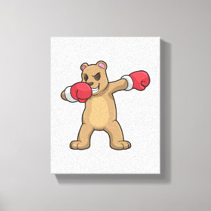 Bear as Boxer at Boxing & Hip hop Dance Dab Canvastryck