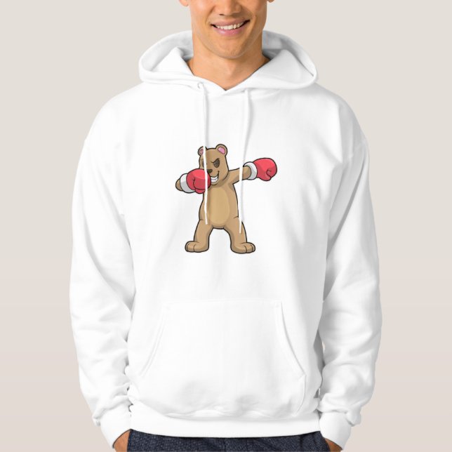 Bear as Boxer at Boxing & Hip hop Dance Dab Hoodie (Framsida)