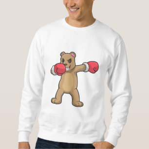 Bear as Boxer at Boxing & Hip hop Dance Dab Lång Ärmad Tröja