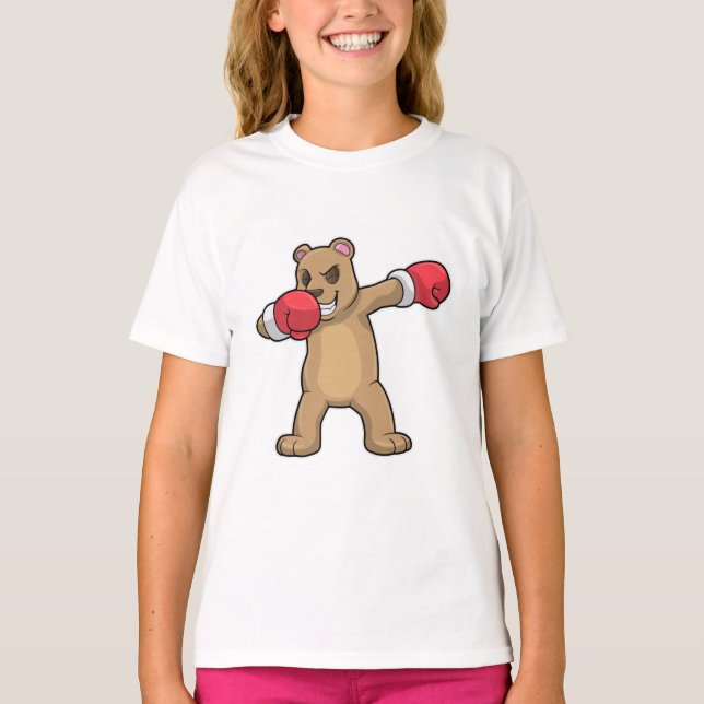 Bear as Boxer at Boxing & Hip hop Dance Dab T Shirt (Framsida)