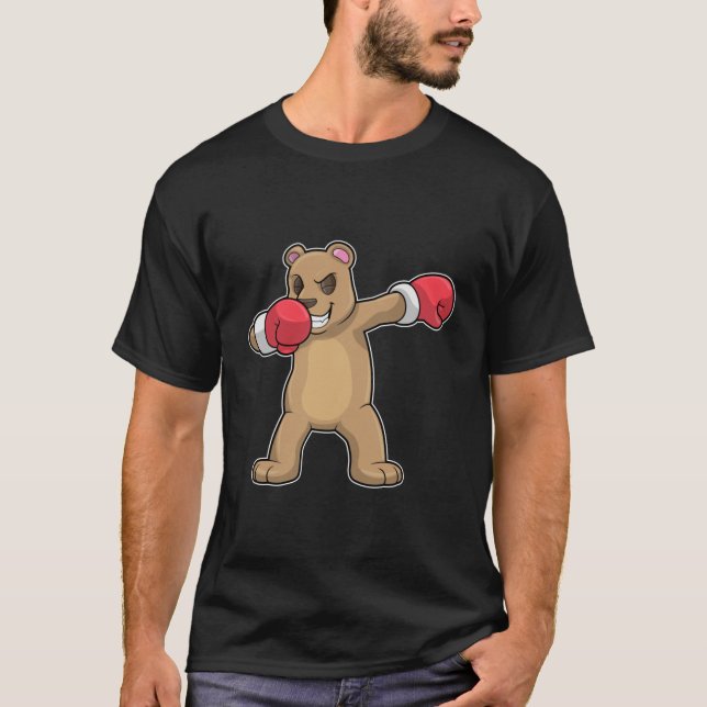 Bear as Boxer at Boxing & Hip hop Dance Dab T Shirt (Framsida)