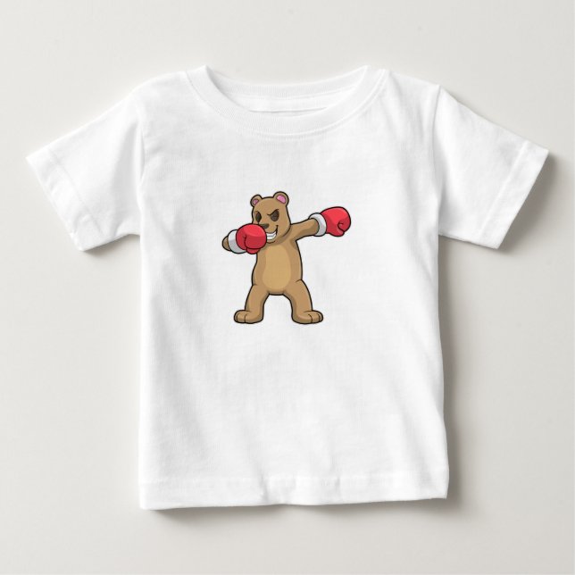 Bear as Boxer at Boxing & Hip hop Dance Dab T Shirt (Framsida)
