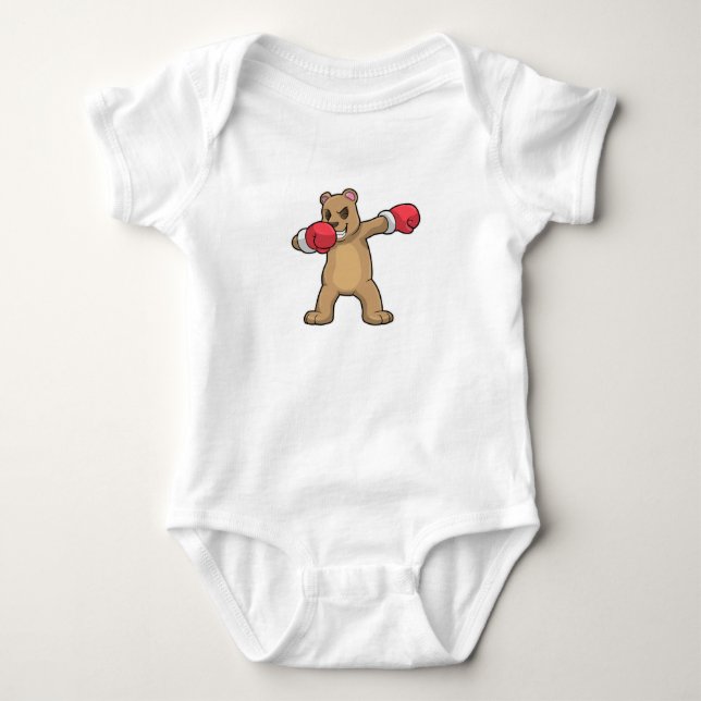 Bear as Boxer at Boxing & Hip hop Dance Dab T Shirt (Framsida)