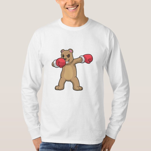 Bear as Boxer at Boxing & Hip hop Dance Dab T Shirt (Framsida)